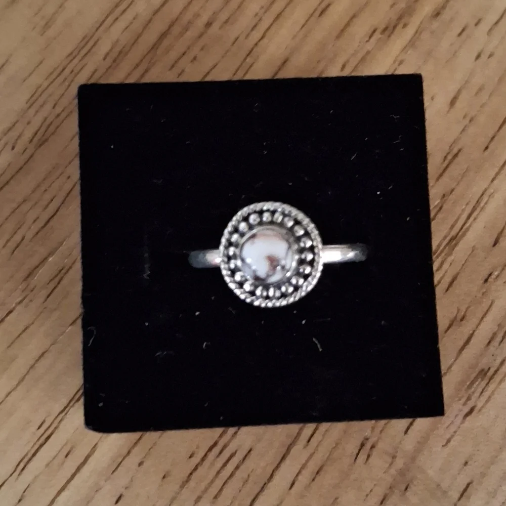 Ring Wild Horse Natural Stone Sterling Silver Size 7